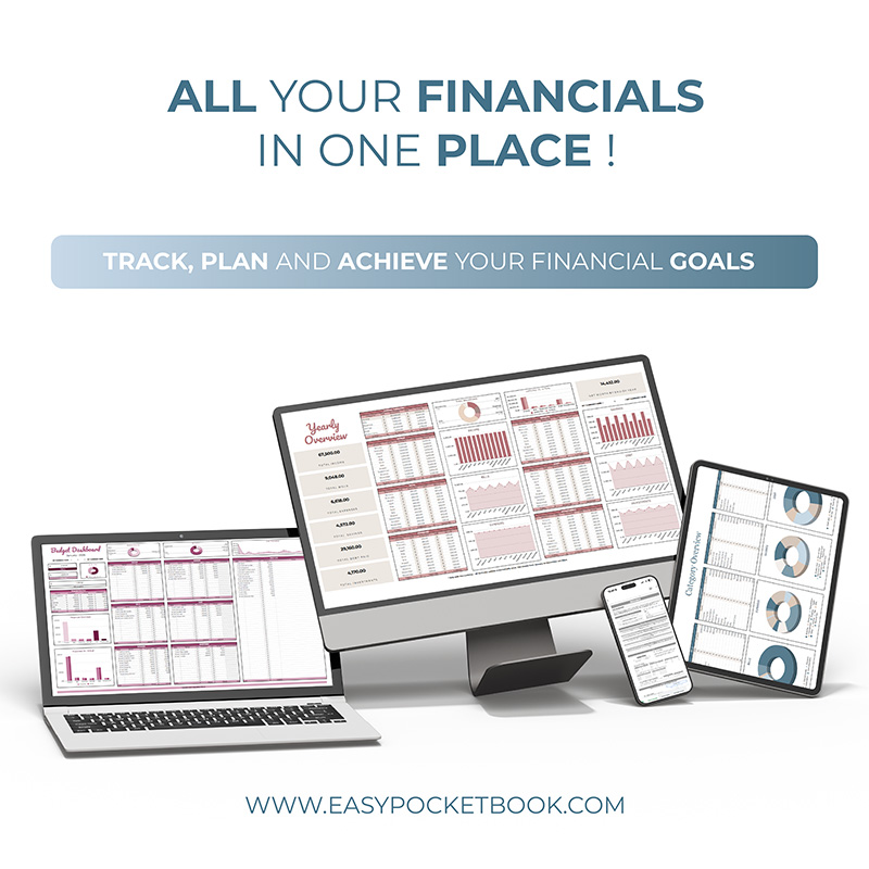 10 Yearly Budgeting Template – Blue